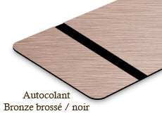 Signalétique foil Bronze brosse/noir