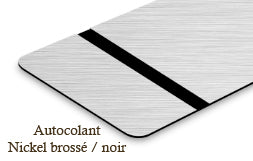 Signalétique foil Nickel brosse/noir