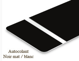 Signalétique foil Noir mat/blanc