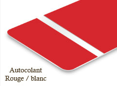 Signalétique foil Rouge/blanc