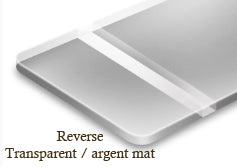 Signalétique reverse Transparent/argent mat