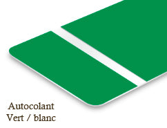 Signalétique foil Vert/blanc