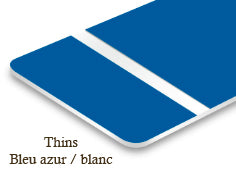 Signalétique thins Bleu azur/blanc