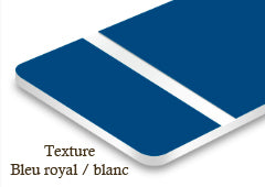 Signalétique textures Bleu royal/blanc