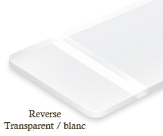 Signalétique reverse Transparent/blanc