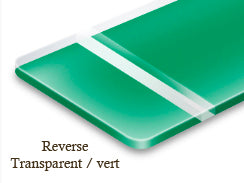 Signalétique reverse Transparent/vert